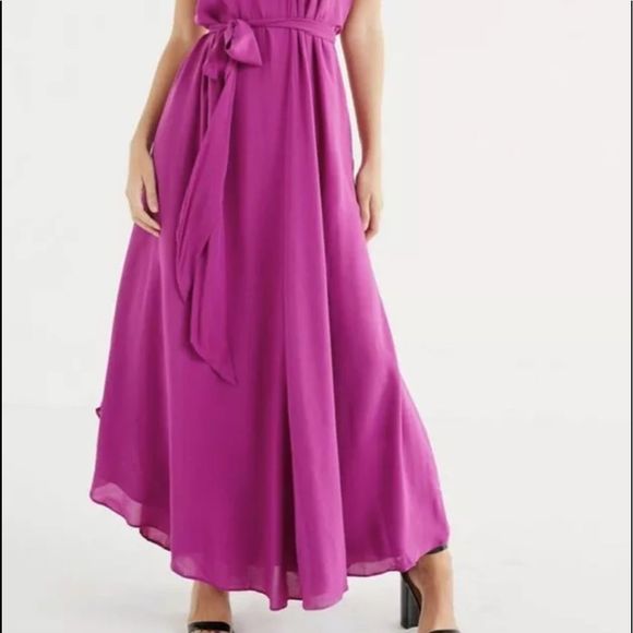 Urban Outfitters Dress Maxi Silky Satin Avery - Picture 2 of 7